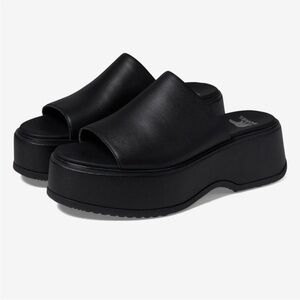 SOREL Dayspring Slide Sandal Black Chunky Platform Size 10.5